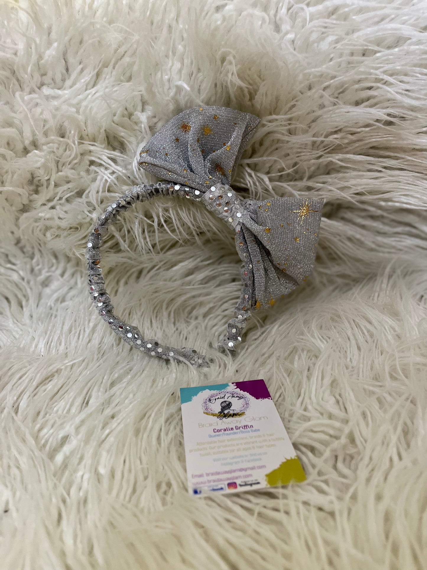 Christmas Silver Sequin Headband