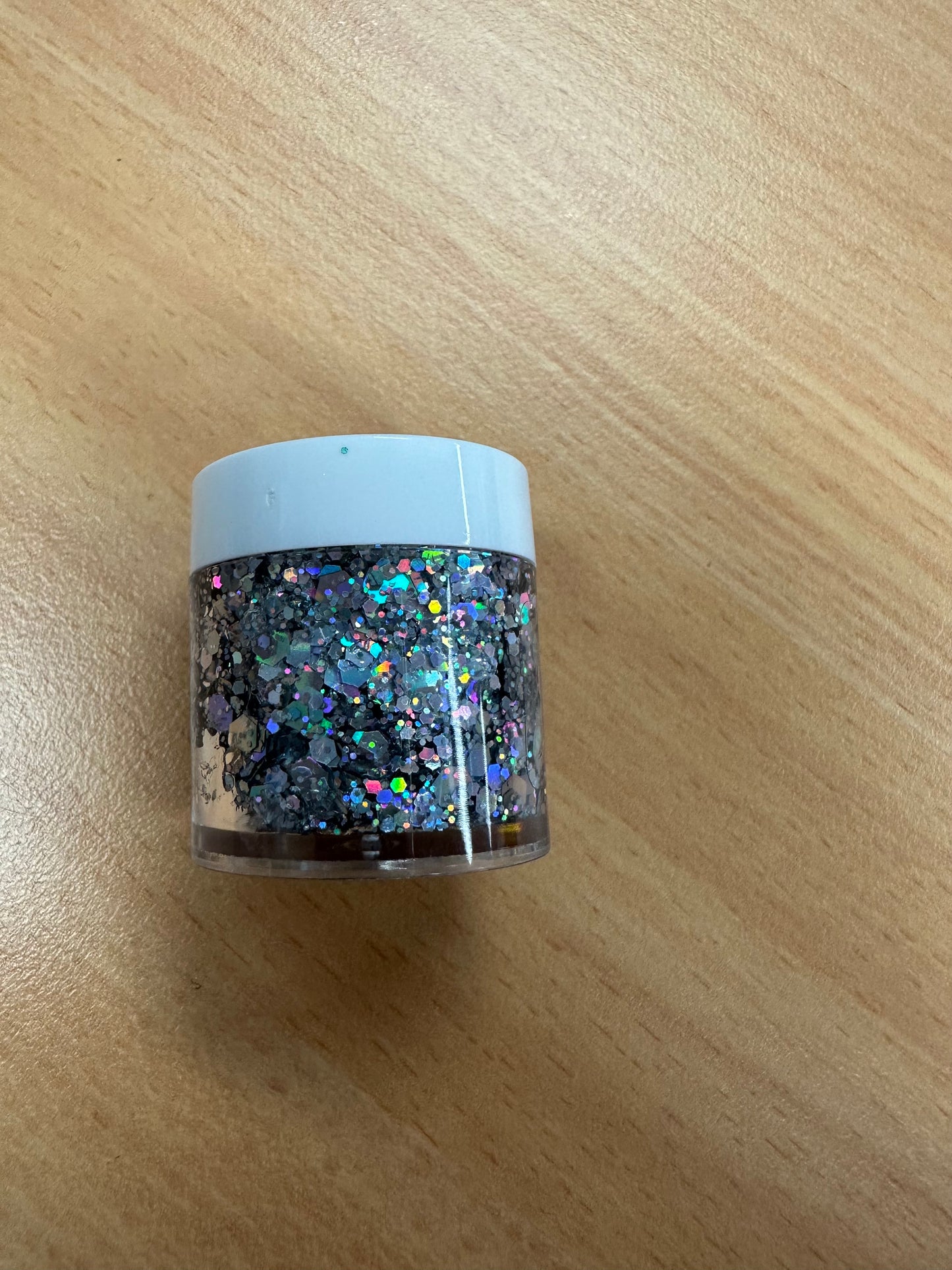 Magical silver body glitter