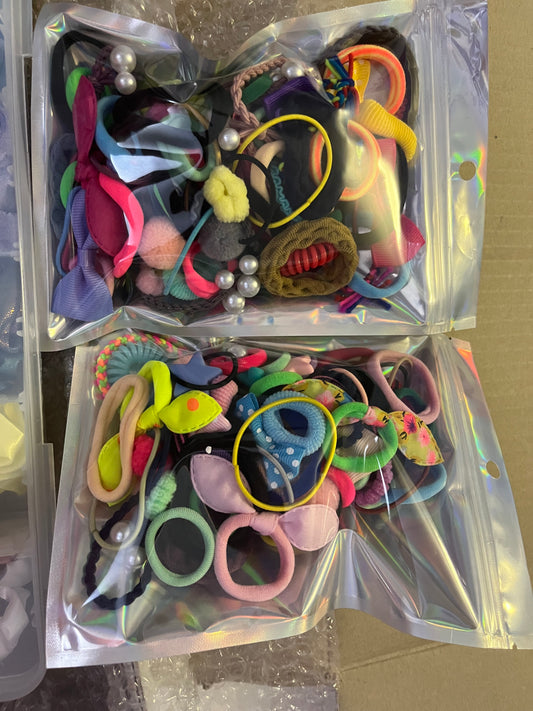 Mixed hair tie bags