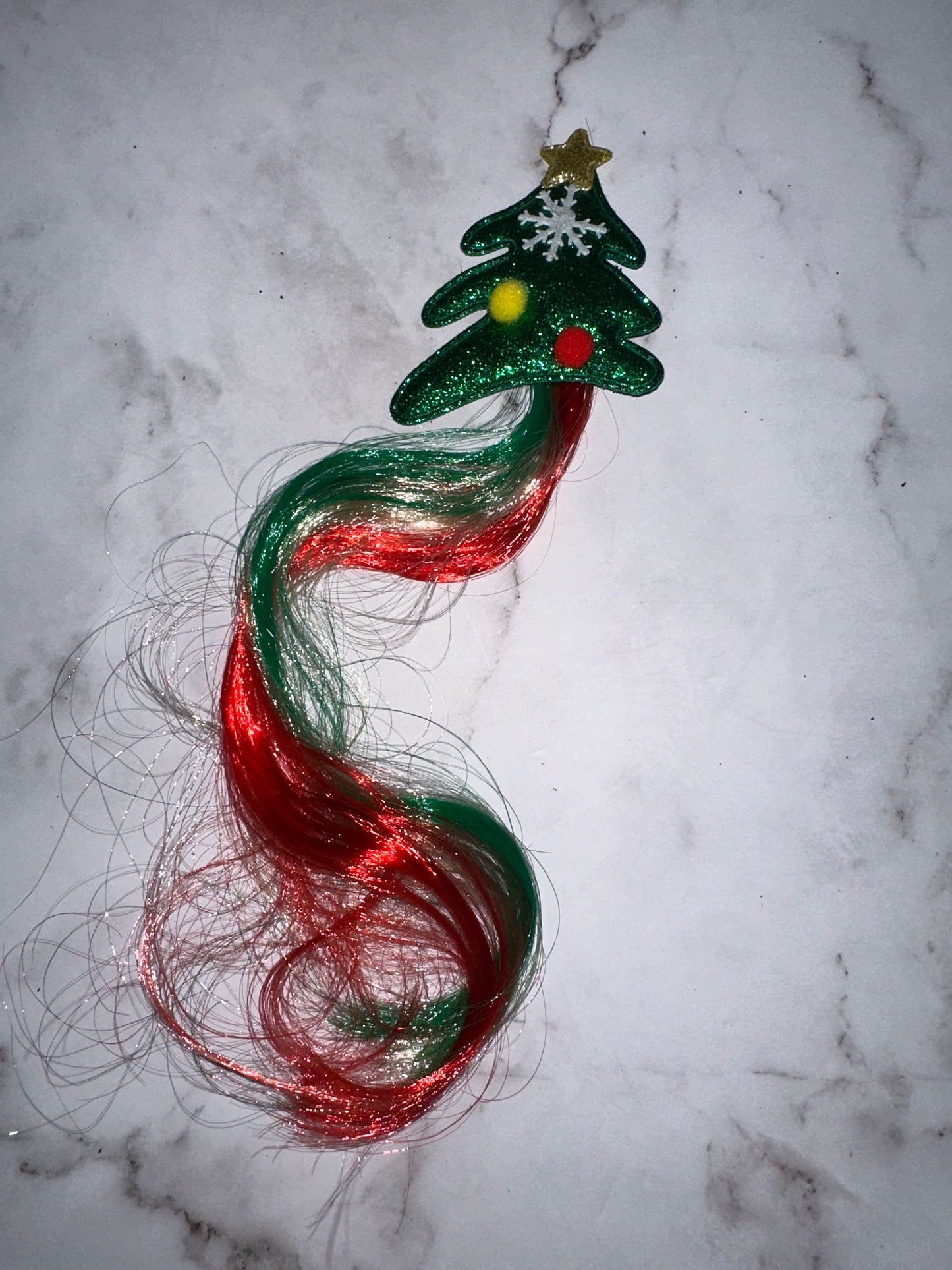 Christmas tree hair