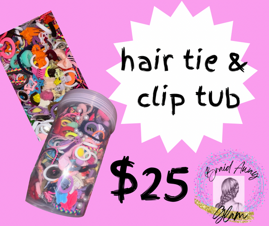 Clip and hair tie tub