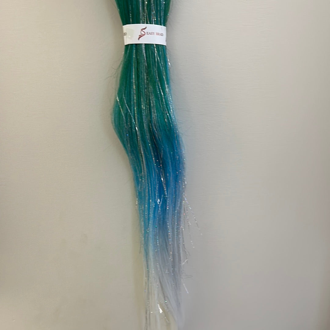 Jade blue white tinsel