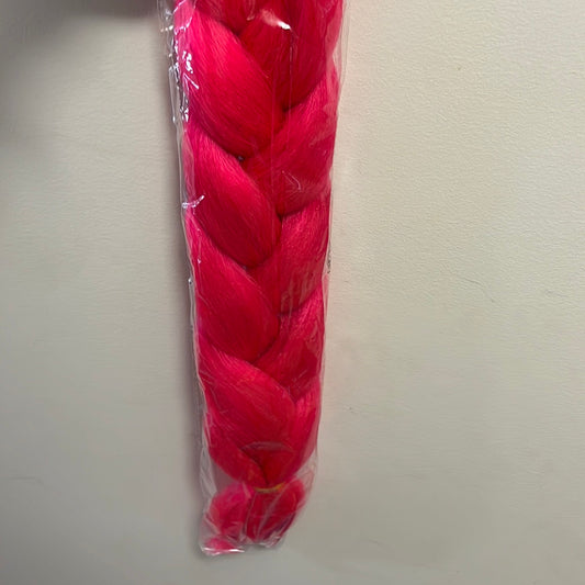 Hot pink braiding hair