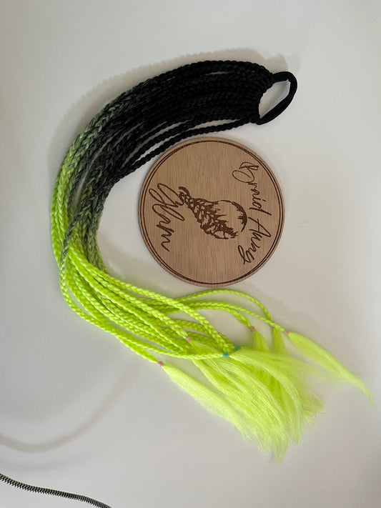 Black lime long plait